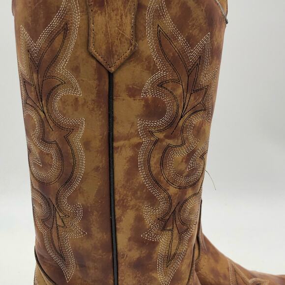 Corral Womens Embroidery Snip Toe Leather Western Boots Multicolor Size 9.5 M - Picture 12 of 15